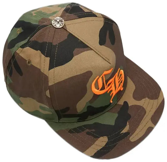 Camo Chrome Hearts LA Baseball Wool Cap Camo