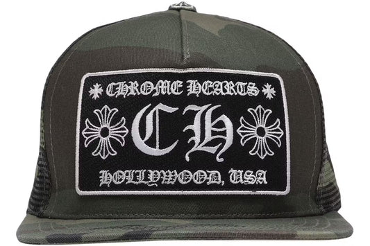 Chrome Hearts CH Hollywood Trucker Hat camouflage