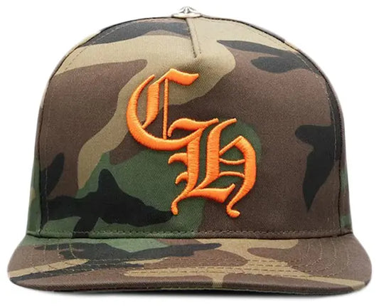 Camo Chrome Hearts LA Baseball Wool Cap Camo