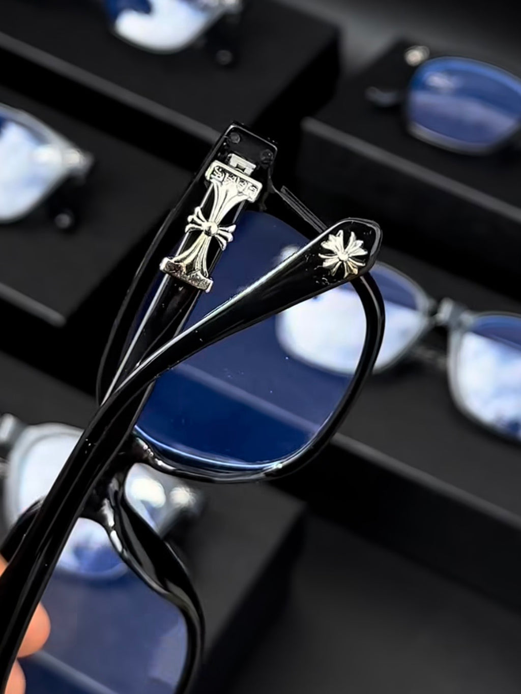 Chrome hearts glasses black/silver