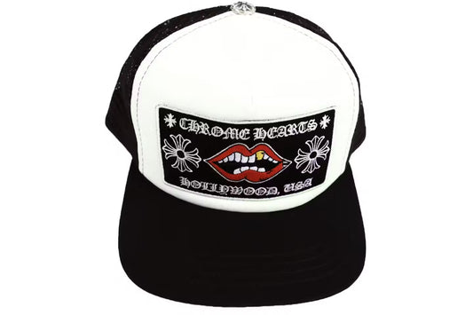 Chrome hearts CH Hollywood trucker hat black/white