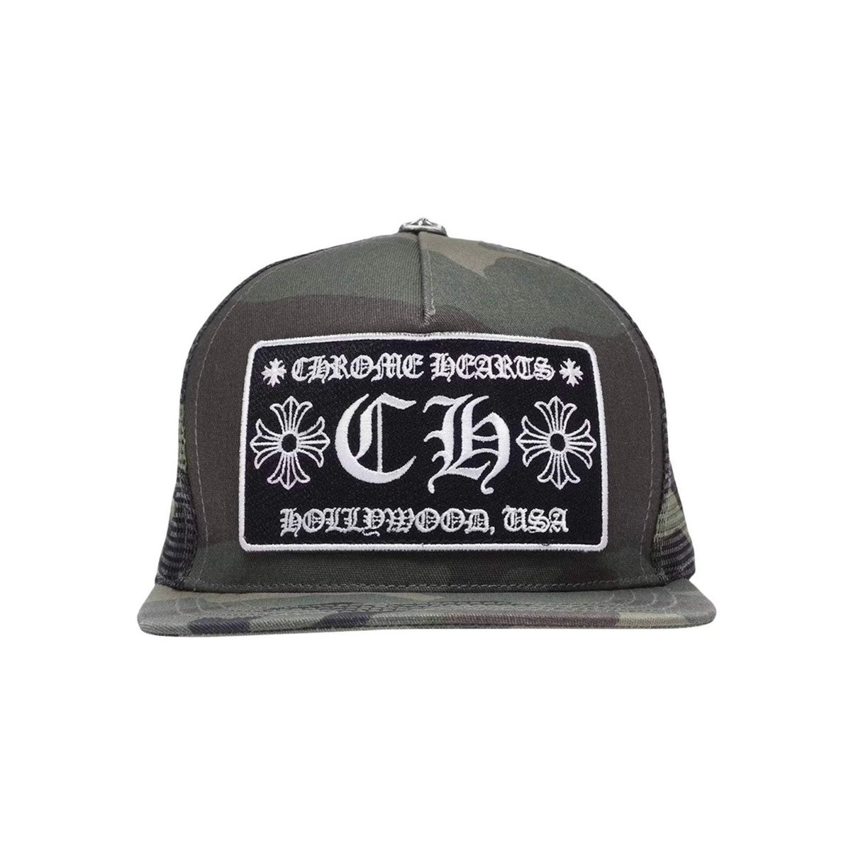 Chrome Hearts CH Hollywood Trucker Hat camouflage