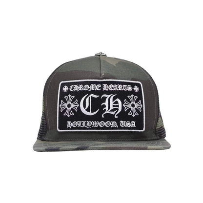 Chrome Hearts CH Hollywood Trucker Hat camouflage