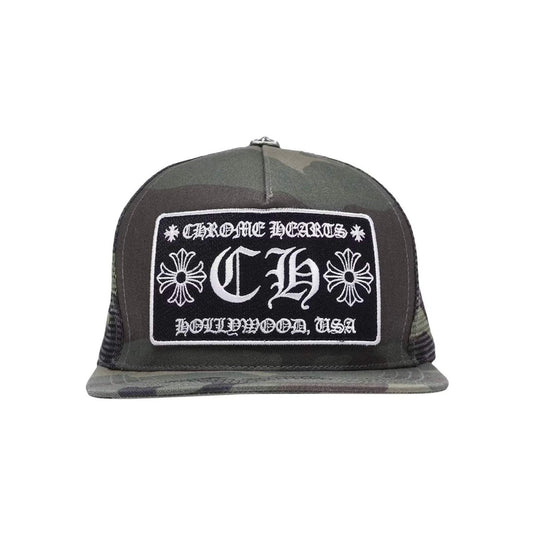 Chrome Hearts CH Hollywood Trucker Hat camouflage