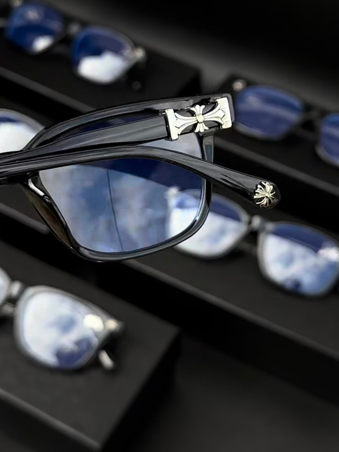 Chrome hearts glasses black/silver