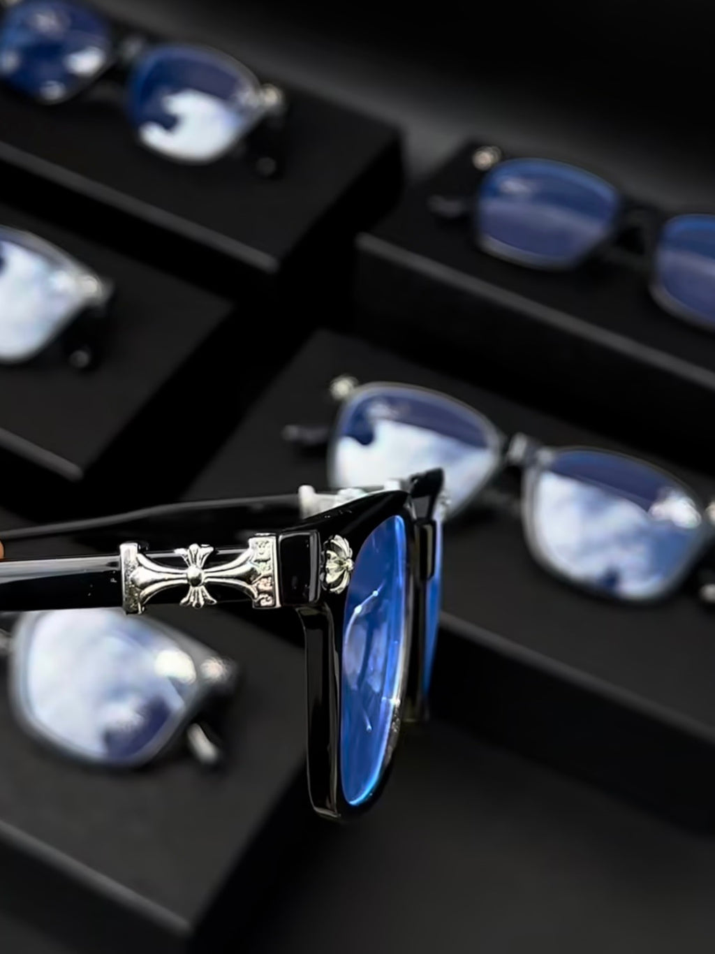 Chrome hearts glasses black/silver