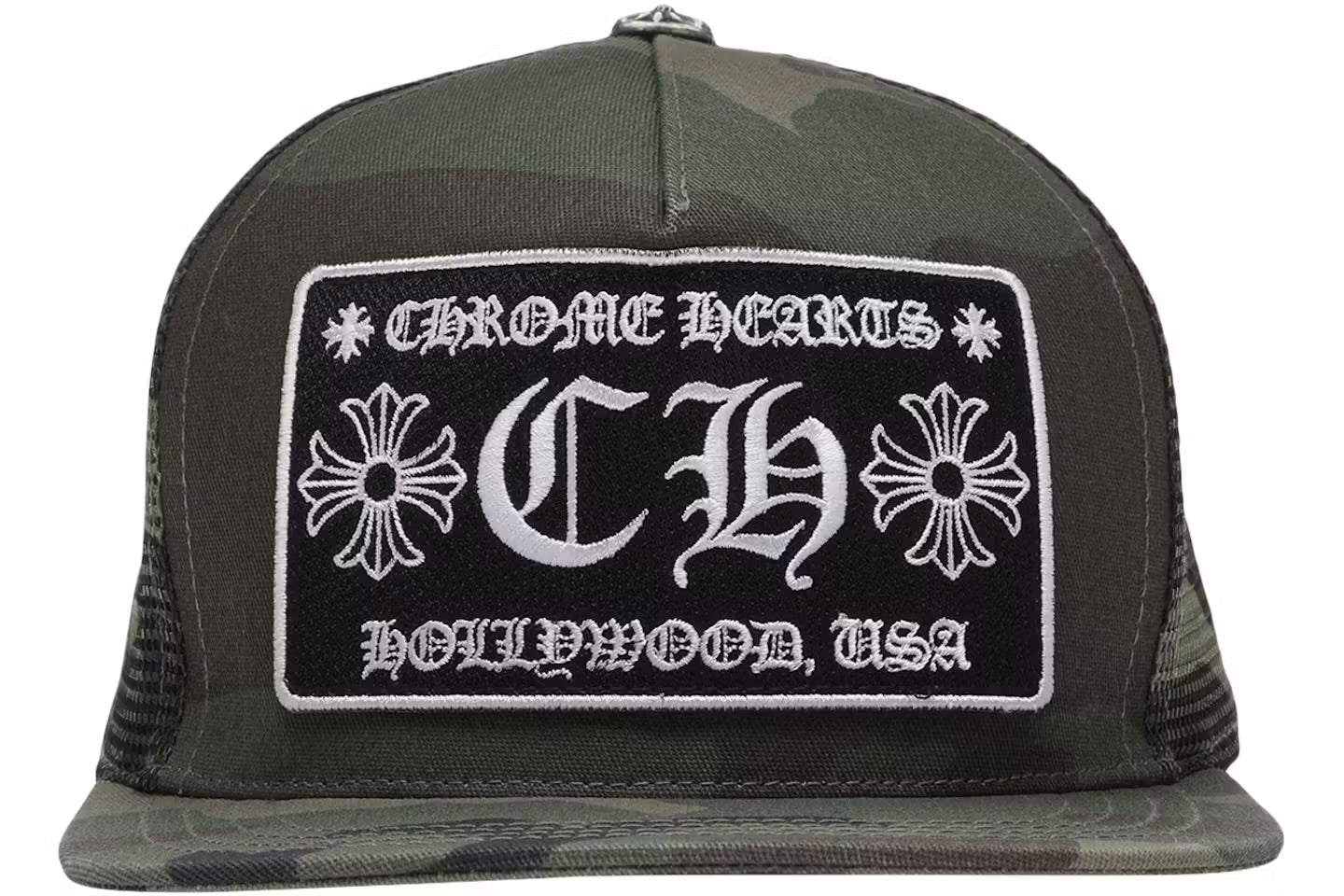 Chrome Hearts CH Hollywood Trucker Hat camouflage